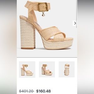 Coach Nelly Raffia Platform Sandals - EUC SIZE 9.5